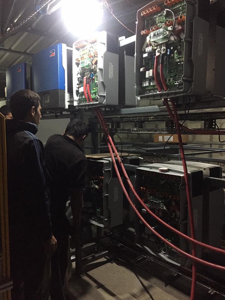 SMA multicluster inverter room