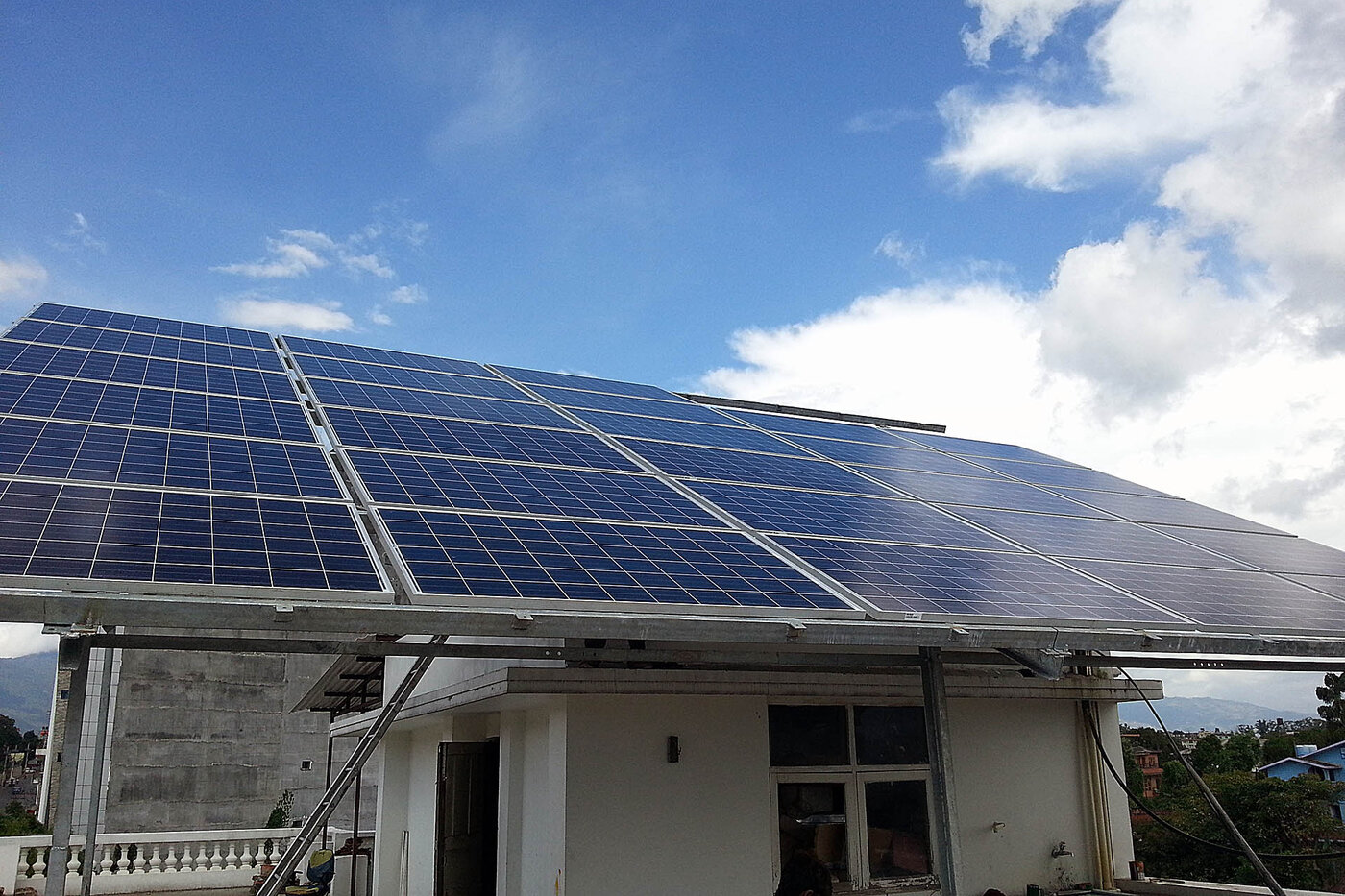 Rooftop solar canopy at the Multisys office